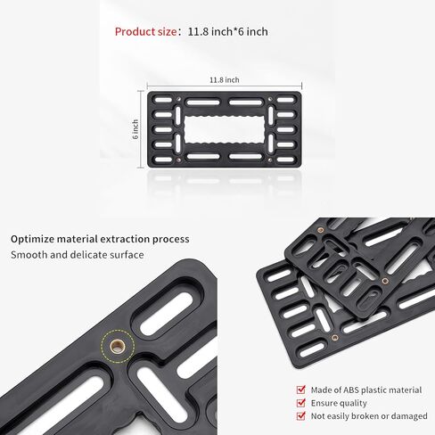 License Plate Bracket Holder, Front License Plate Bracket, No Drill Front Plate Mount, Licenses Plates Brackets Bumper, Car Frame Mount Adapter with Stainless Steel Screw, Cable Ties in Saudi Arabia