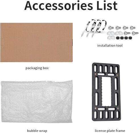 License Plate Bracket Holder, Front License Plate Bracket, No Drill Front Plate Mount, Licenses Plates Brackets Bumper, Car Frame Mount Adapter with Stainless Steel Screw, Cable Ties in Saudi Arabia