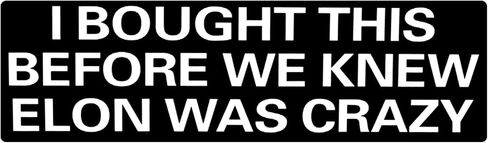 Wuyaoyao Anti Elon Bumper Sticker for Car, I Bought This Before Elon Went Crazy, Vinyl Waterproof Car Stickers for Bumper Window Truck Laptop, Magnetic Anti Musk Car Decal (Magnetic, Style 2) in Kuwait