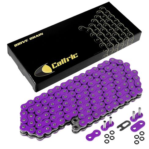 كالتريك بيربل 525-Pitch 120-Links O-Ring Drive Chain متوافق مع ATV/UTV/Quad/Side X Side/Motorcycle/Dirtbike/مع برشام ومشبك على الوصلات الرئيسية in Kuwait