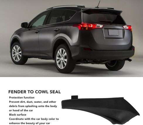 Driver Side Left Front Wiper Cowl Extension Cover Compatible with Toyota RAV4 2013-2018, Fender to Cowl Hood Side Seal Trim Panel, Replaces 53867-0R030 53867-42020 in Kuwait