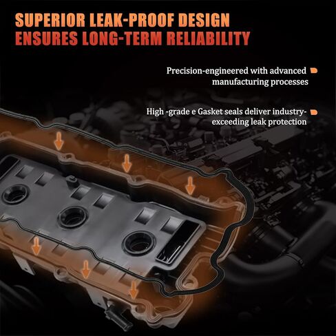 Engine Valve Cover Gaskets Compatible with Fiat Jeep Vehicle 500L 500X 1.4L 2014-2017, Renegade 1.4L 2015-2018 Replaces# VC4363G, 55233643, 55233644 in Kuwait