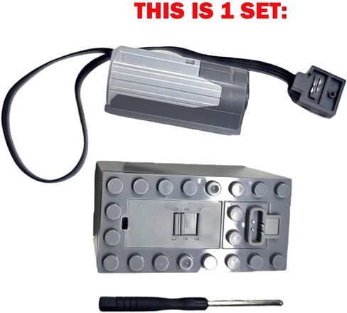 LEGO-Compatible 6xAAA Battery Box + M-Motor Set for Power Functions 8883 & 88000 Trains, Motors, Lights — No Batteries in Kuwait