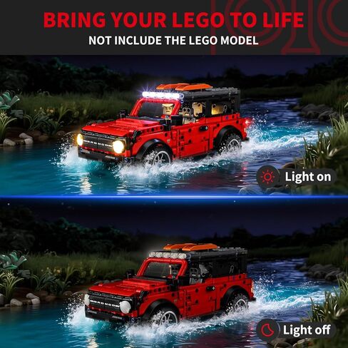 مجموعة إضاءة BRIKSMAX 2.0 متوافقة مع مجموعات بناء Lego Technic Ford Bronco SUV 42213 - مجموعات إضاءة LED (الملحقات فقط)، تقنية إخفاء الكابلات للعرض والهدايا وهواة الجمع in Kuwait
