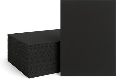 4.1 x 5.8 Inch Black Cardstock Blanks (A6), 25 Pack – 122 lb Cover (450gsm) Flat Unscored Cards for Crafts, Foil & Printing in Kuwait