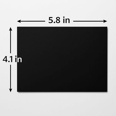 4.1 x 5.8 Inch Black Cardstock Blanks (A6), 25 Pack – 122 lb Cover (450gsm) Flat Unscored Cards for Crafts, Foil & Printing in Kuwait