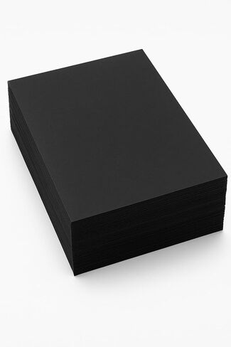 4.1 x 5.8 Inch Black Cardstock Blanks (A6), 25 Pack – 122 lb Cover (450gsm) Flat Unscored Cards for Crafts, Foil & Printing in Kuwait