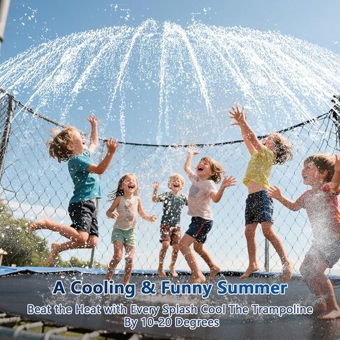 Trampoline Sprinkler with Lights - 16 Colors LED Trampoline Water Sprinkler, Remote Control Waterproof Sprinkler for Trampoline, Trampoline Water Accessories for 8-12FT in Saudi Arabia