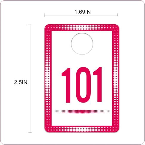FaCraft Live Number Tags 101-200, Consecutive Number Cards Reusable Normal and Reverse Mirror Image Hanger Numbered Cards for Live Sales, Hanger Card for Clothes Live Coat Room Coat Check Tickets in Kuwait