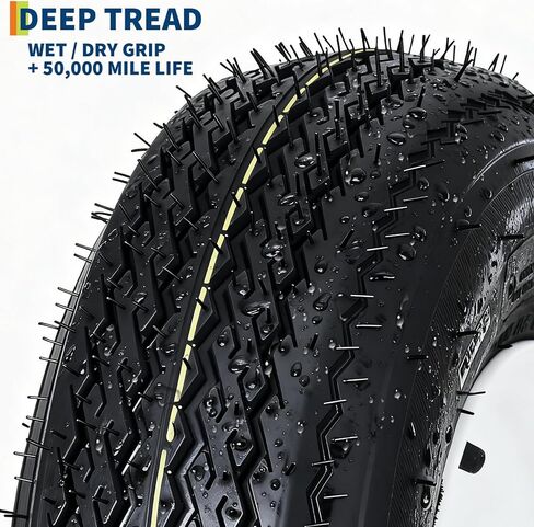 Durable Trailer Tires and 5-Lug Wheels Set - 5.30-12, Load Range C, 6PR, White Rim Assembly for Utility, Boat, Camper Trailers - 12-Inch, PCD 114.3x5, Center Hole 72mm in Saudi Arabia