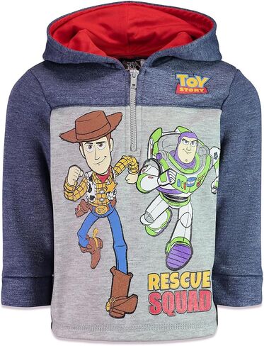 Disney Cars Lightning McQueen Toddler Boys Fleece Half Zip Hoodie Red 4T in Saudi Arabia