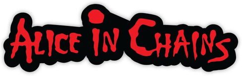 ملصق ALICE IN CHAINS RED SLOGAN MUSIC ROCK BAND مقاس 6 بوصات × 2 بوصة in Kuwait