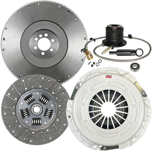مجموعة القابض ClutchMaxPRO Performance Stage 1 مع أسطوانة تابعة متوافقة مع Chevy 2001 2002 2003 2004 2005 2006 2007 Silverado 1500 GMC Sierra 1500 4.3L (CP04151HDWS-ST1) in Kuwait
