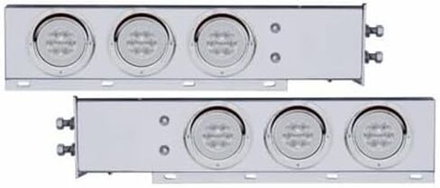 United Pacific 63769 LED Spring Loaded Mud Flap Hanger Chrome Bezel Clear in Kuwait