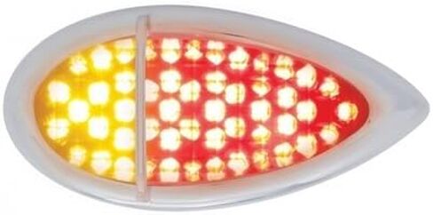 United Pacific 37963 Auxiliary/Utility Light, 51 LED Duo Baby Zephyr, Bezel, Red/Amber LED, with Clear Lens in Kuwait