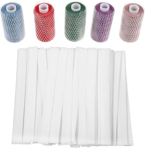 100 Pcs Thread Nets for Spools of Thread Cosmetic Makeup Brush Protective Mesh Threads Nets for Spools Embroidery Sewing-Threads Spool Huggers(11x1cm) in Saudi Arabia