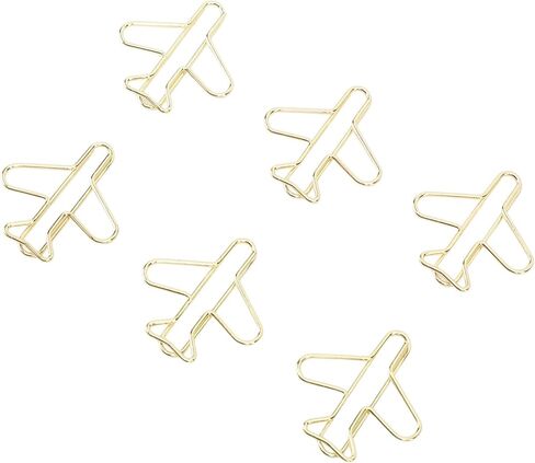 100Pcs Cute Paper Clips, Airplane Shaped Creative Paper Clip, Metal Mini Cute Paperclips with Storage Box, Multifunctional Unique Shape Paperclip for Documents, Notebooks in Saudi Arabia
