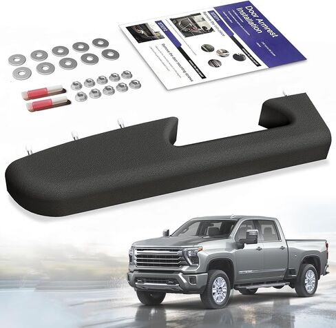 22818465 Front Left Driver Side Armrest Repair Kit with Metal Bracket, Compatible with Chevy Silverado/GMC Sierra 1500 2500HD 3500HD 2010-2014, Fit Door Panel with Handle Below Armrest, Black in Saudi Arabia