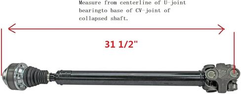 CRS N97627 31.5" Front Prop Drive Shaft Assembly for 1995-1996 Jeep Grand Cherokee L6 4.0L 4WD Automatic Trans. in Saudi Arabia