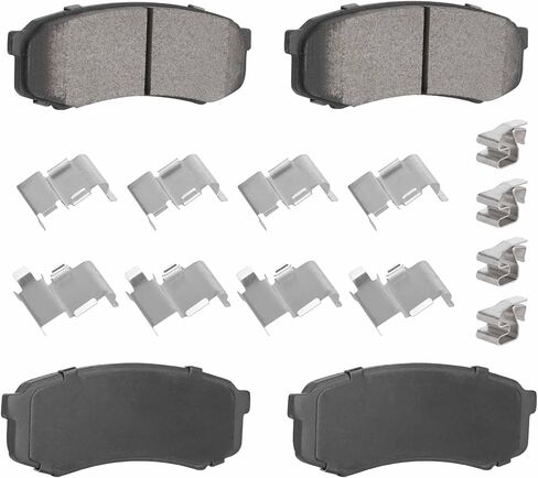 4PCS Rear Semi-Metallic Brake Pads Fit for Toyota 4Runner 2003-2023 Sequoia 2001-2007 FJ Cruiser 2007-2014 Lexus GX460 2010-2023 GX470 2003-2009 LX450 1996-1997 in Kuwait