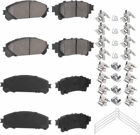 Front and Rear Ceramic Brake Pads Set Fit for Toyota Sienna 2011-2020, for Lexus RX450h RX350 2010-2015, for Highlander 2014-2019 in Kuwait