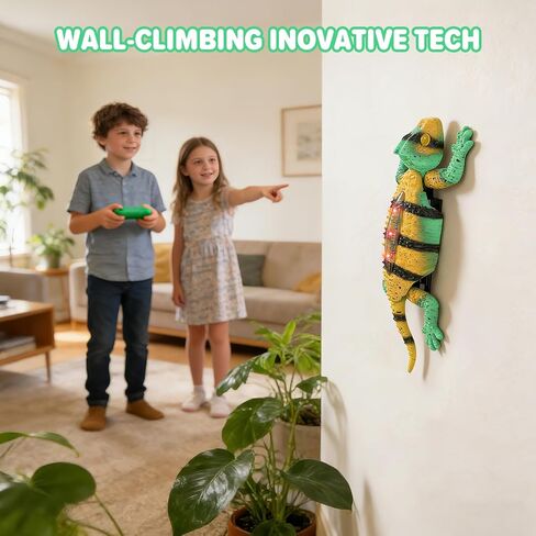 RC Wall Crawler Gecko, Remote Control Electric Lizard, Crawler Gecko with Glowing LED Light, Wall Climbing RC Robot Kids Toys for Boys & Girls Ages 3+ Years Up in Saudi Arabia