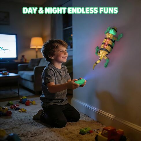 RC Wall Crawler Gecko, Remote Control Electric Lizard, Crawler Gecko with Glowing LED Light, Wall Climbing RC Robot Kids Toys for Boys & Girls Ages 3+ Years Up in Saudi Arabia