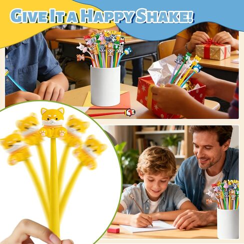 Animal Pens Cute Pens End of Year Student Gifts from Teacher Assorted Fun Gel Ink Pen for Birthdays, Classroom Prizes, School, Office Supplies (Animal, 24) in Saudi Arabia