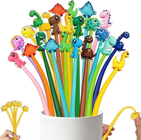 Animal Pens Cute Pens End of Year Student Gifts from Teacher Assorted Fun Gel Ink Pen for Birthdays, Classroom Prizes, School, Office Supplies (Animal, 24) in Saudi Arabia