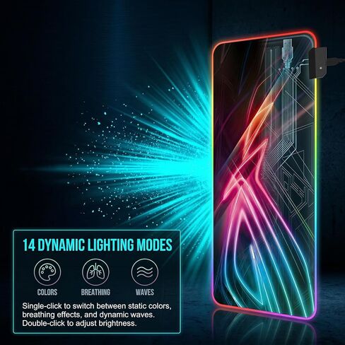 Gaming Led Luminous Mouse Pad, RGB Keyboard Pad, Non-Slip Mouse Pad, Computer Accessories in Kuwait