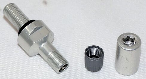 Schrader 25080 TPMS Service Pack - Silver Straight Valve w/Nut – Fits 33900 90° EZ-Sensor only in Saudi Arabia