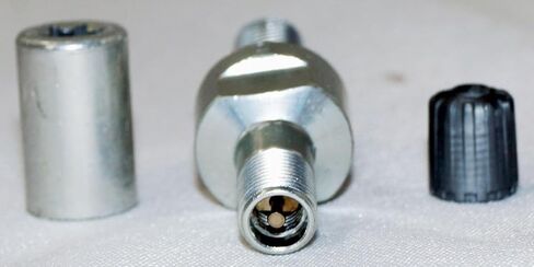 Schrader 25080 TPMS Service Pack - Silver Straight Valve w/Nut – Fits 33900 90° EZ-Sensor only in Saudi Arabia