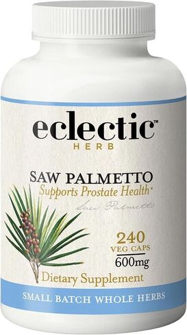 Eclectic Institute Fresh Freeze-Dried Saw Palmetto - 600 mg - 240 Vegetarian Capsules in Saudi Arabia