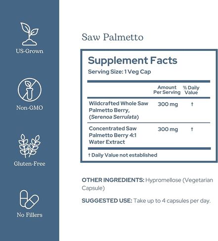 Eclectic Institute Fresh Freeze-Dried Saw Palmetto - 600 mg - 240 Vegetarian Capsules in Saudi Arabia