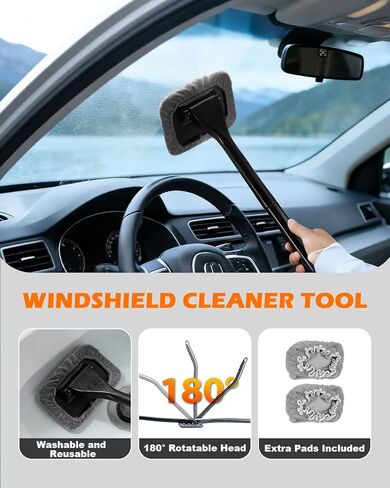 20Pcs Windshield Cleaner Tool - Car Interior Detailing Brush Kit with 200g Cleaning Gel, Microfiber Car Wash Mitt, Dash Duster & 2-Sided Scrubber, All-in-One Inside Car Cleaning Supplies Tool in Saudi Arabia
