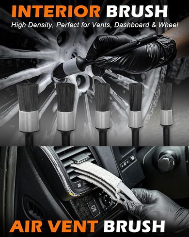 20Pcs Windshield Cleaner Tool - Car Interior Detailing Brush Kit with 200g Cleaning Gel, Microfiber Car Wash Mitt, Dash Duster & 2-Sided Scrubber, All-in-One Inside Car Cleaning Supplies Tool in Saudi Arabia