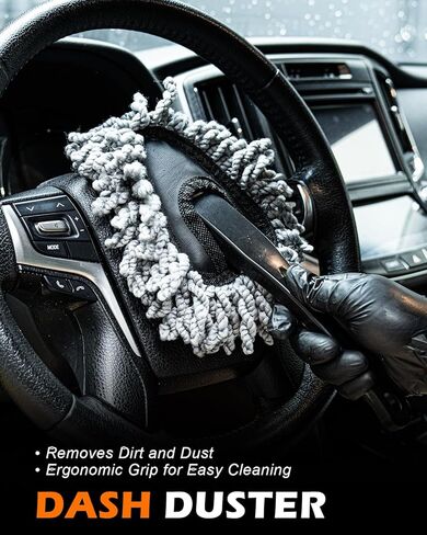 20Pcs Windshield Cleaner Tool - Car Interior Detailing Brush Kit with 200g Cleaning Gel, Microfiber Car Wash Mitt, Dash Duster & 2-Sided Scrubber, All-in-One Inside Car Cleaning Supplies Tool in Saudi Arabia