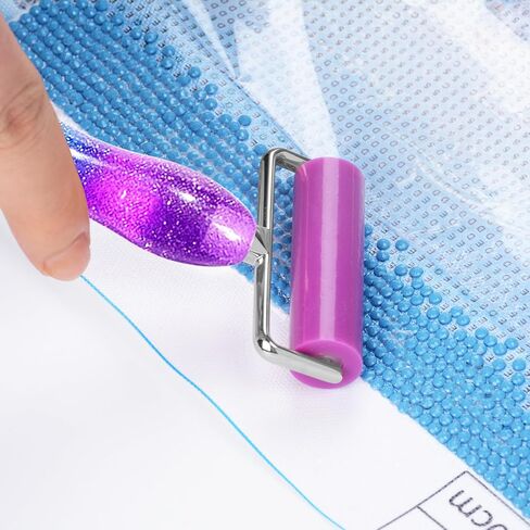 Ninonly Diamond Art Pen, Diamond Painting Pen with 6 Metal Tips, 6 Painting Glue Clay, Roller, 5D Diamond Art Accessories and Tools for DIY Craft, Purple Blue in Saudi Arabia