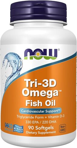 NOW Supplements, Omega-3 Mini Gels, 180 EPA/120 DHA, Molecularly Distilled, Cardiovascular Support*, 180 Softgels in Saudi Arabia