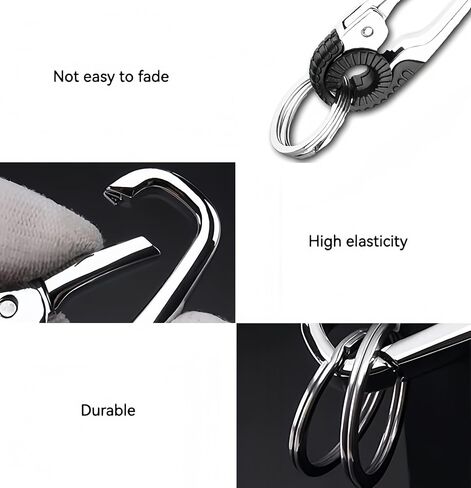 CHRIS GOOD 3pcs Men's Car Key Chain, Personalized Creative Stainless Steel Car Keychain for Men, Anti-Loss Heavy Duty Metal Key Ring in Saudi Arabia