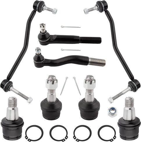 BOXI مجموعة تعليق وصلات كروية أمامية سفلية علوية Sway Bar Link مناسبة لفورد F-250 F-350 F-450 F-550 Super Duty 2000-2004 | لفورد اكسبلور 2000-2005 | جميع موديلات الدفع الرباعي | ES3423 K8388 K80273 K80274 in Kuwait
