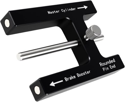 Craedli Car Brake Booster Push Rod Adjustment Tool, Aluminum Magnet Push Rod Length Gauge with Master Cylinder, Brake Pedal Distance Measuring Tool for Brake Booster with Adjustable Pins (Black) in Saudi Arabia