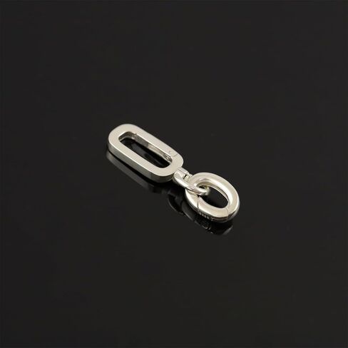 1PC 925 Sterling Silver Lobster Clasp with Oval Spring Gate Rings for Necklace Extension Buckle DIY Jewelry (Silver, M) in Saudi Arabia