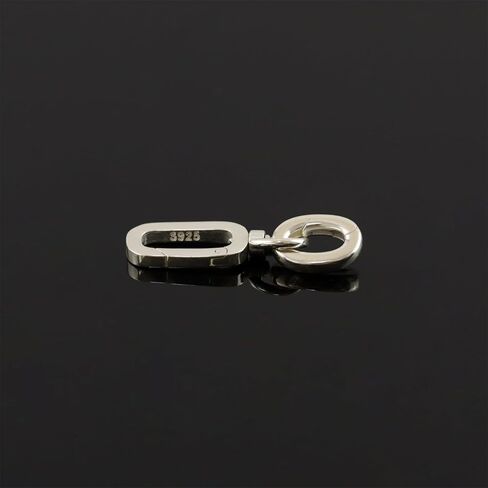 1PC 925 Sterling Silver Lobster Clasp with Oval Spring Gate Rings for Necklace Extension Buckle DIY Jewelry (Silver, M) in Saudi Arabia