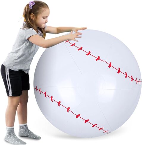 Shindel Inflatable Ball, Giant Inflatable Baseball for Kids 27 Inch Large Beach Ball for Party Favors Summer Swimming Pool Beach Game in Saudi Arabia