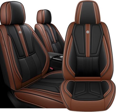 Arazi Car Seat Covers Full Set for Toyota 4Runner 2011-2025, Nappa Leather Seat Cover Full Coverage Waterproof Seat Protector (Black&Red Line,5 Seats Standard) in Saudi Arabia