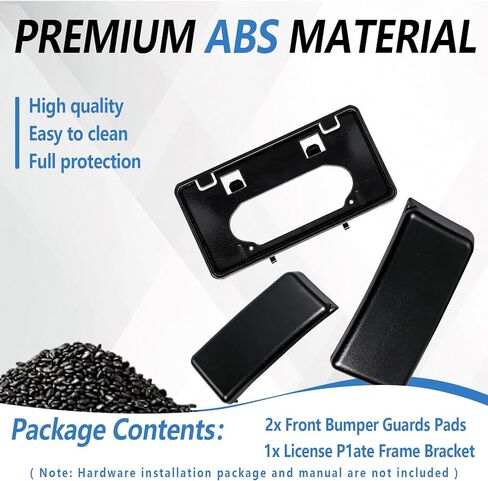 1 Set for Ford F-150 2009-2014 Front Bumper Guards Pads & License Plate Frame Bracket, OEM Style Bumper Insert Pads Cap License Plate Frame Holder for F150 9L3Z17E810B 9L3Z17A385A FO1053100 FO1068134 in Saudi Arabia