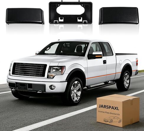 1 Set for Ford F-150 2009-2014 Front Bumper Guards Pads & License Plate Frame Bracket, OEM Style Bumper Insert Pads Cap License Plate Frame Holder for F150 9L3Z17E810B 9L3Z17A385A FO1053100 FO1068134 in Saudi Arabia