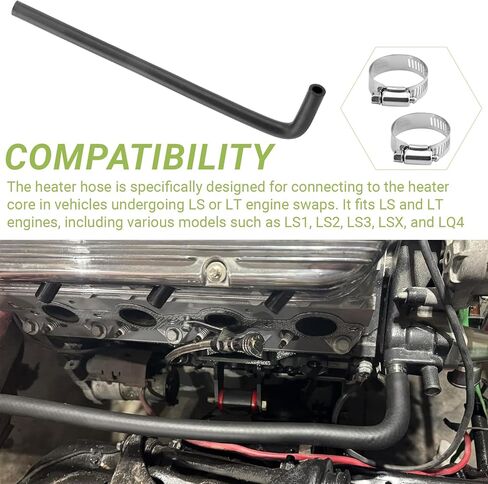 5/8" LS Swap Heater Hose 90 Degree Molded Heater Hose,4" x 23" Length,for LS1/LS2/LS3/LSX/LQ4 Engine - 1 Pack in Saudi Arabia