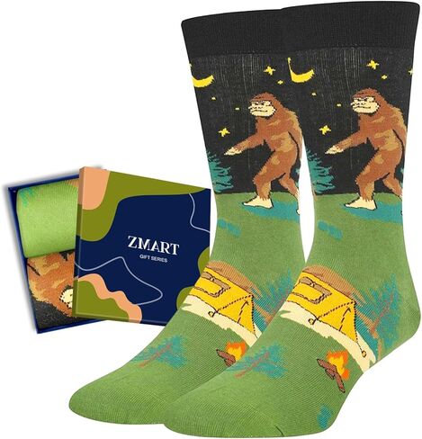 Zmart Space Gifts Cosmic Socks for Men Teens - Bigfoot socks, Sasquatch Gifts, Alien Gifts UFO Gifts for Sci-Fi Enthusiasts in Saudi Arabia